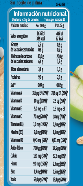 información nutricional información nutricional
