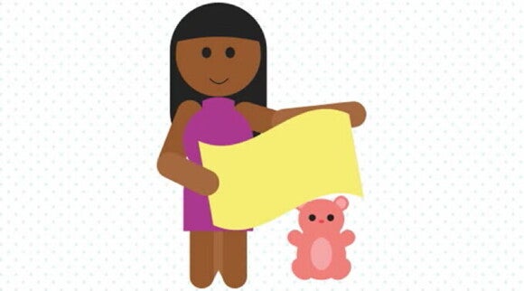 Madre con peluche y mantita Madre con peluche y mantita