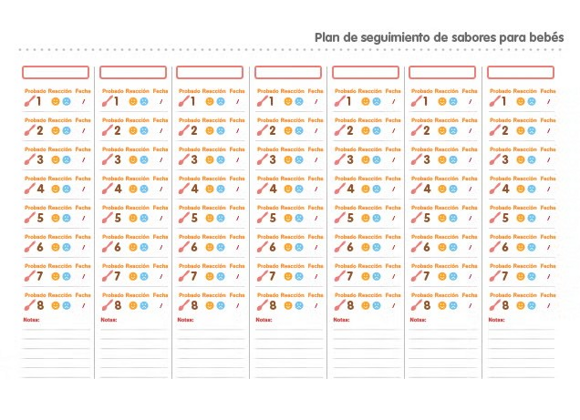 Infografía 2 plan seguimiento sabores - alimentación bebé