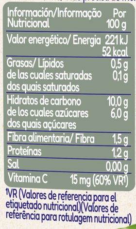 información nutricional  información nutricional