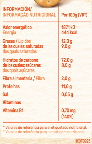 información nutricional  información nutricional