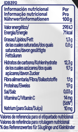 Información nutricional Información nutricional