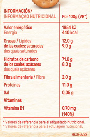 información nutricional información nutricional