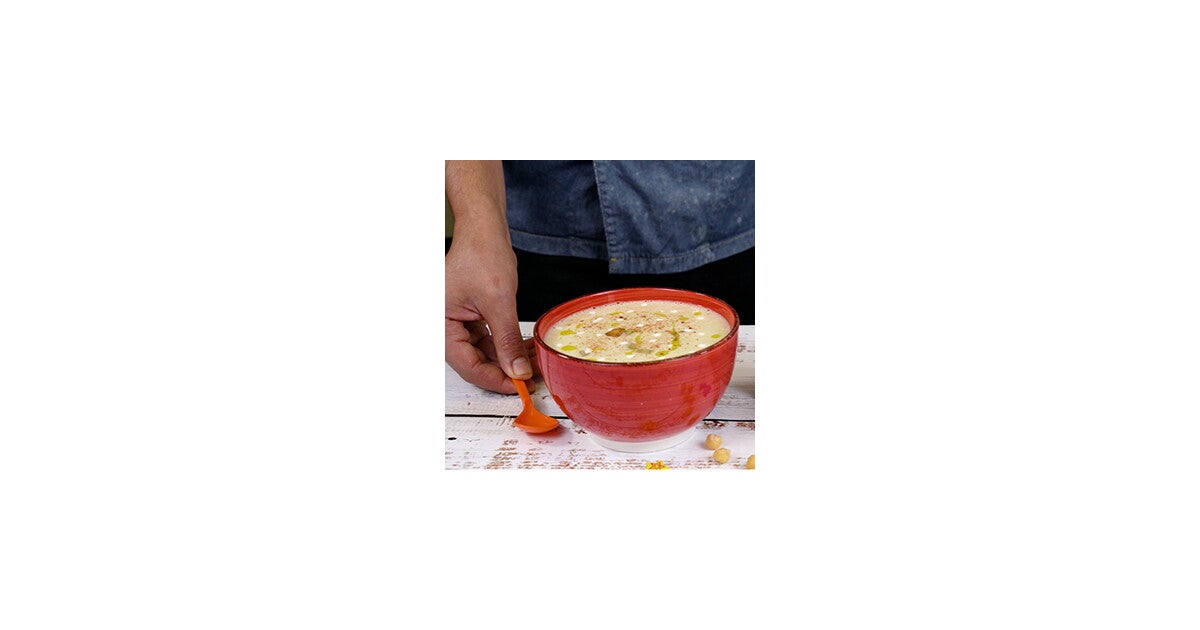 Puré Mediterráneo con garbanzos y berenjena