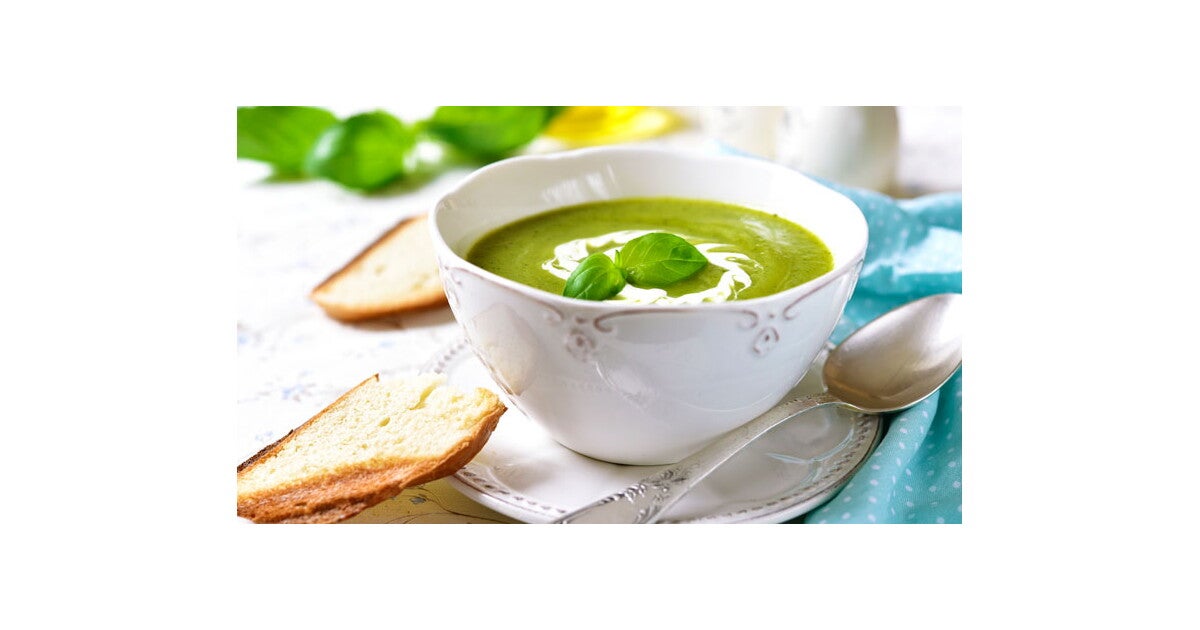 Crema de calabacín con lenguado
