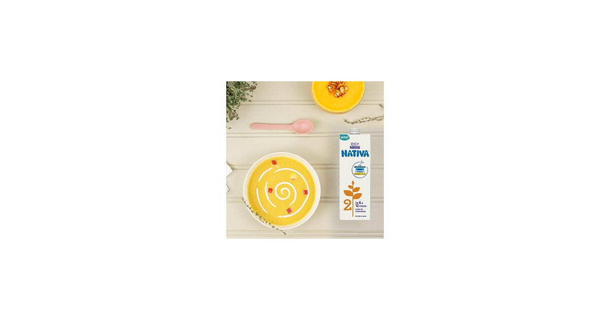Cremoso de calabaza, manzana y tomillo