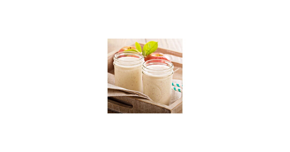 Crema de manzana, melocotón y plátano