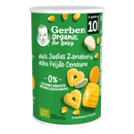 Snacks ecológicos GERBER HeartPuffs con Maíz, Judías y Zanahorias