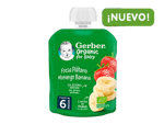 Bolsita de puré de fruta ecológica GERBER Fresa y Plátano