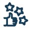 icono de calificación de 5 estrellas